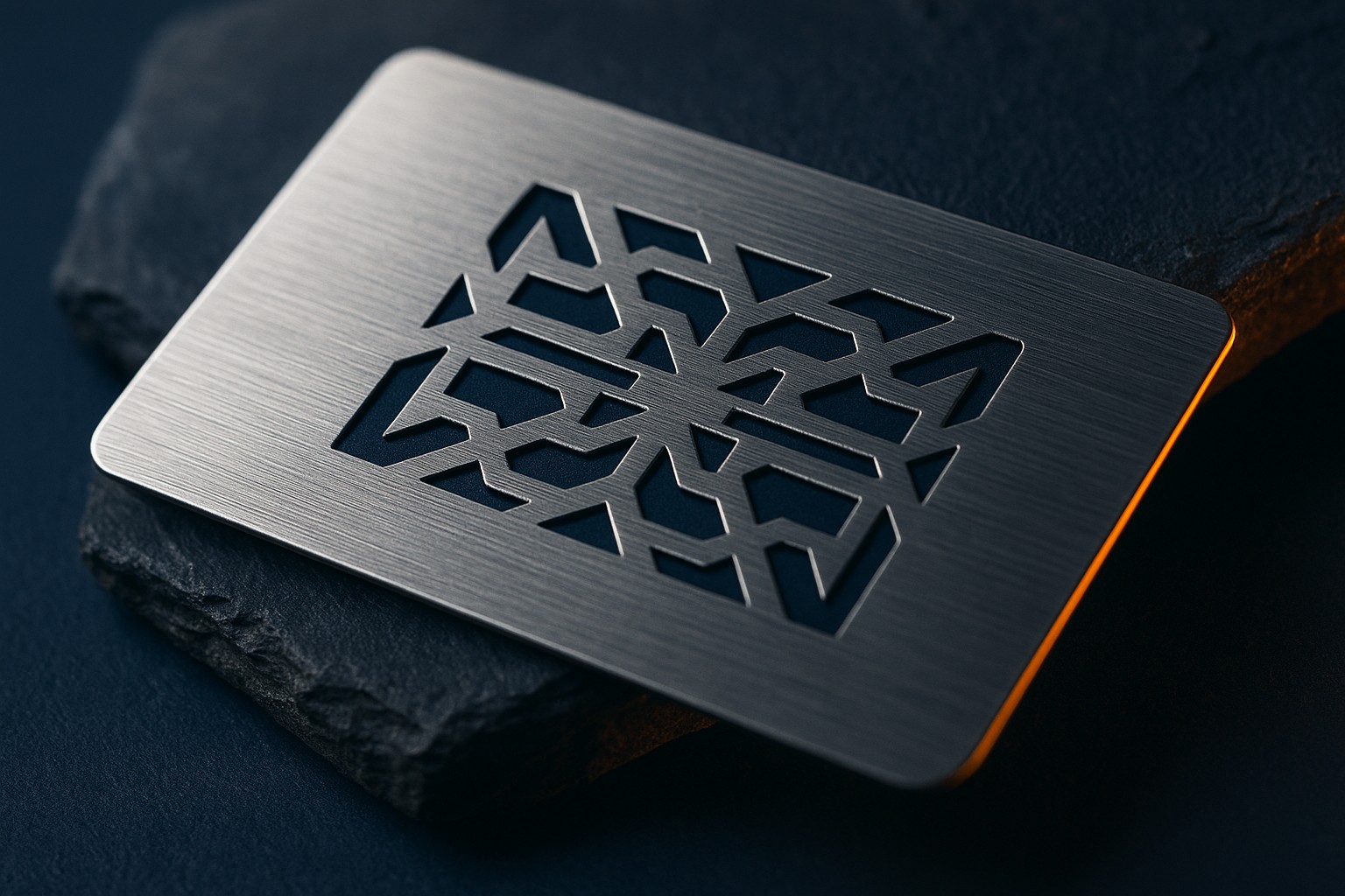 Custom metal business card