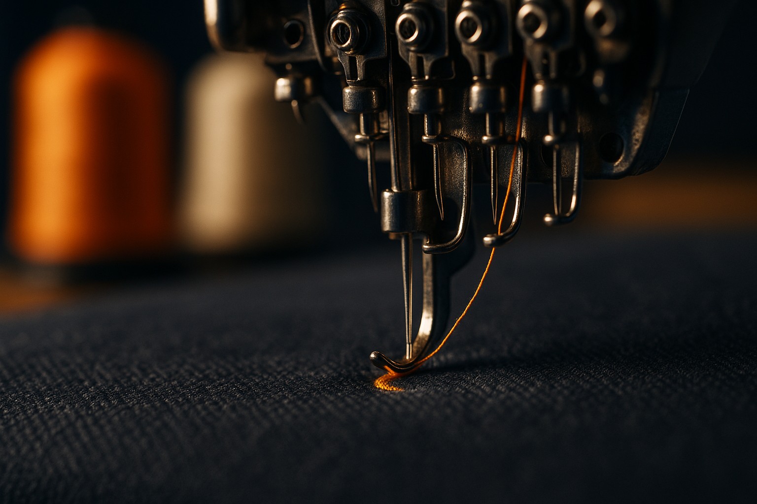 Embroidery machine detail